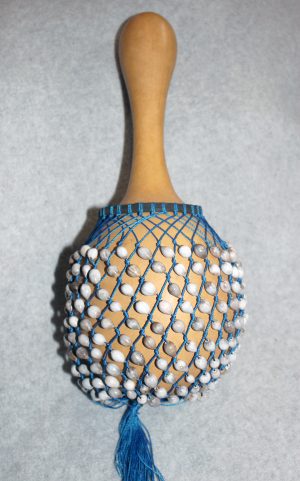 A Shekere gourd rattle